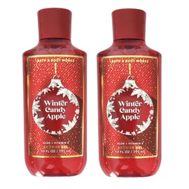 Bath and Body Works 2 Pack Winter Candy Apple Shower Gel 10 Oz.