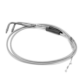 Mofun Extended Length 40" Throttle Cable and Idle Cable Kit Stainless Steel Compatible with Harley Sportster XL 883 1200 Softail Dyna