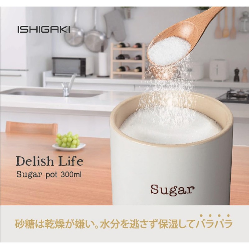 Ishigaki DL 4351 Sugar Pot, White, 10.1 fl oz (300