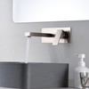 SUMERAIN Wall Mount Bathroom Sink Faucet Brushed Nickel Basin Faucet