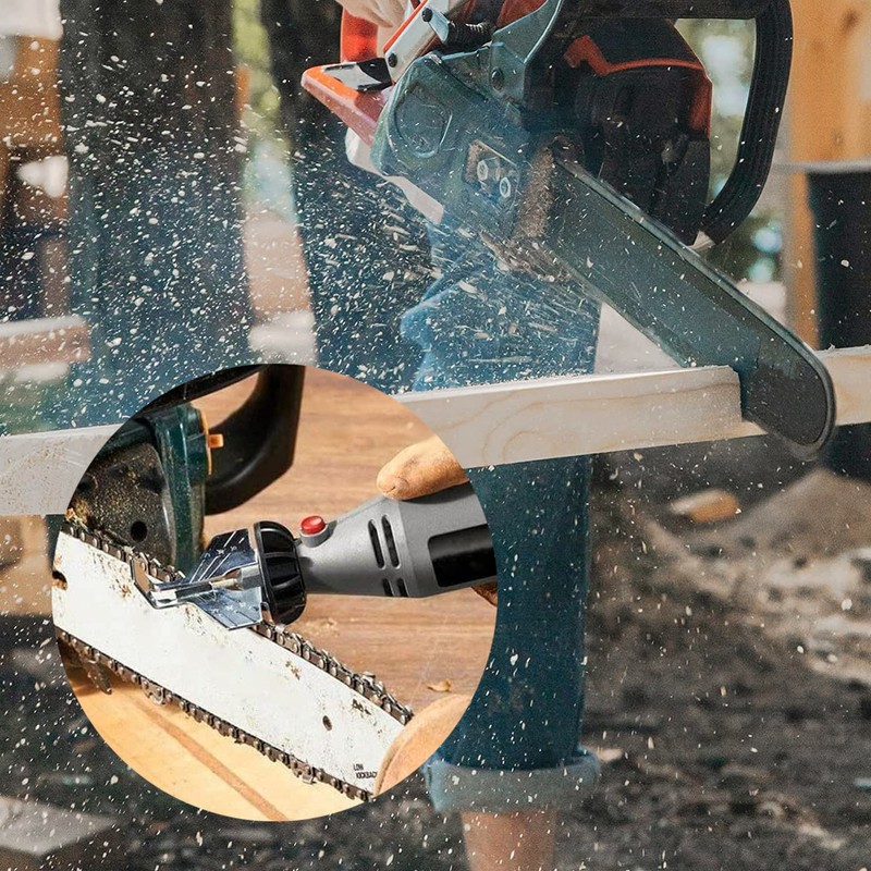 20Pc Chainsaw Sharpening Kit Diamond Burr Files Angle Guide for