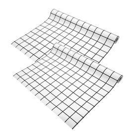 POTTIIS Shelf Liner Non-Adhesive EVA Cabinet-Drawer-Liners - 2 Roll Waterproof Kitchen Fridge Pad and Refrigerator Mat, Non-Slip Can be Cut Placemats, Size 17''×78.7''（White）