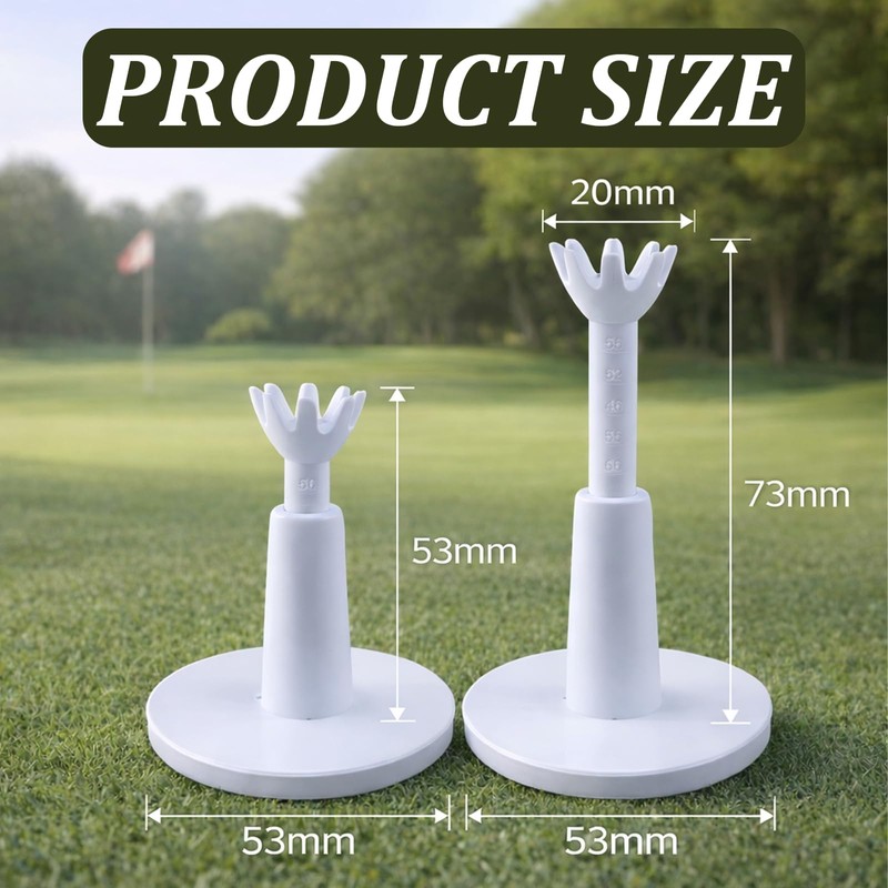 lrgnixs 2 Pcs Adjustable Golf Tees,Reusable Rubber Golf Tees for