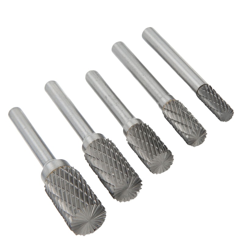 Double Cut Carbide Burrs Rotary Files Set 6mm Shank for