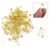 100 Small Tiny Gold Metal Steel Mini Safety Pins 2cm