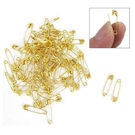 100 Small Tiny Gold Metal Steel Mini Safety Pins 2cm 20mm