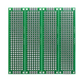 LAMPVPATH (Pack of 4) PCB Prototype Board, Double Sided PCB Proto Board for DIY Solder Breadboard, 2cm X 8cm(0.787" X 3.149") Universal Printed Circuit Board