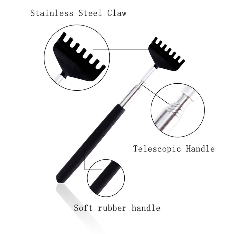 Portable Extendable Back Scratcher, OWUDE Telescoping Scratcher Tetractable Bear Claw