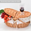 Wicker Picnic Basket with Removable Liner Empty Picnic Baskets with