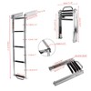 Amarine Made Boat Ladder, 4-Step Sliding Ladder with Stainless Steel