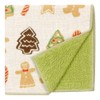 Hamamonyo Washed Towel Handkerchief, Ginger Cookie, Green