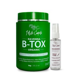I Belli Capelli Ravenna B-tox Organic Smoothing Mask and Repair Oil – Natural Hair Straightening and Daily Care Treatment for All Hair Types