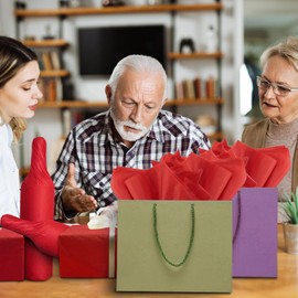 120 Sheets Tissue Paper HMUIKFRY 20x14 Inches Red Tissue Paper for Gift Bags Red Wrapping for Birthday Weddings Holiday Crafts Festival Decoration