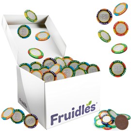 Fruidles Casino Poker Chips, Belgian Milk Chocolate Coins, Kosher Certified Dairy, Non GMO (500-Pack)