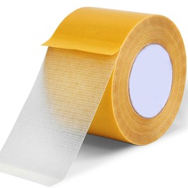 Alkrogiha Double-Sided Mesh High-Performance Tape, 2 inch Double Sided Transparent Super Adhesive Tape with Fiberglass Mesh, Fixed Carpet, Pendant and Daily Articles