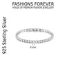 925 Sterling Silver Tennis Bracelet embellished with sparkling premium 4mm