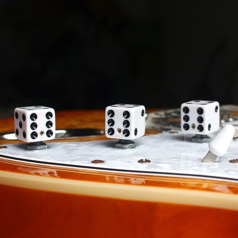 3PCS Guitar Volume Control Knobs Dice Shape Speed Control Knobs