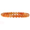 INENIMARTJ 6mm Natural Carnelian Crystal Bracelet for Women,Red Agate Gemstone