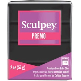 M00540 MOREZMORE Sculpey Premo Black 2oz Polymer Oven-Bake Clay 5042