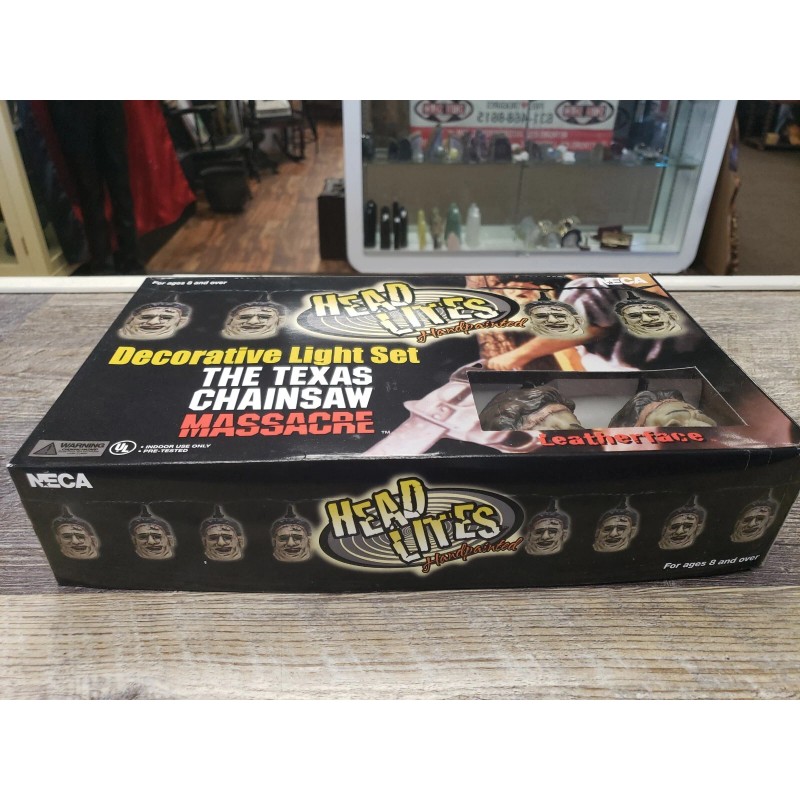 NECA TEXAS CHAINSAW MASSACRE HEAD LITES LEATHERFACE HANDPAINTED 10 SET