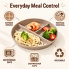 4pcs Round Divided Dinner Plate – Reusable Portion Control Food