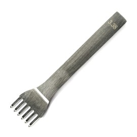 SILMEN Craftool High Speed Steel French/Japanese Style Pricking Iron Stitching Chisel for Leathercraft/DIY/Belt Making, etc (Japanese Style 3.38 mm (Set))