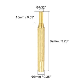 HARFINGTON 2pcs Brass Punch 7/32" Non-marring Drive Pin Punch No Slip Cylindrical Alignment Punches for Watch Repair Jewelry Craft