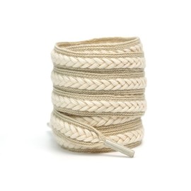 Boethesi 1 Pairs Wide Flat Shoe Laces for Sneakers, Cotton Braided Flat Shoelaces for Women and Man,Athletic Shoestrings (Color7, 63in(160cm))