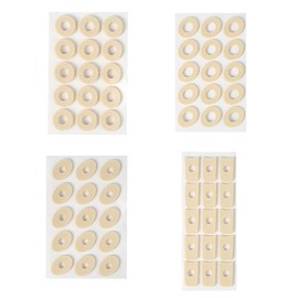 Eowppue Pack of 90 Corn Plasters, Foam Callus Cushions, Corn Rings, Bubble Plasters, Corns, Reduces Foot and Heel Pain for Toes, 4 Shapes