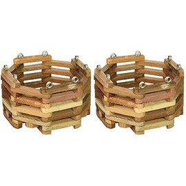 Sun Bulb 51720 Better GRO Octagon Cedar Basket, 8" (Two Pack)