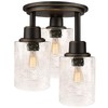 Semi Flush Mount Ceiling Light, 3-Light Close to Ceiling Light
