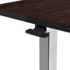 Global Industrial Mobile Overbed Table with H-Base, Walnut Laminate Tabletop