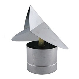 Wind Directional Chimney Cap - Galvanized 6 inch