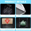 Duscdesp Pack of 9 Small Acrylic Display Stands, Transparent Rectangular