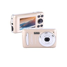 Digital Camera,4x Digital Zoom 2MP 720P FHD 2.4" LCD Screen 30fps Video Camera Camcorder, Simple Camera for Kids/Children/Teenagers/Beginners/The Elderly (Gold)