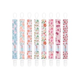 ALVABABY Clips para chupete 8 unidades de 8 correas para chupete para mordedores de bebé 8DP12