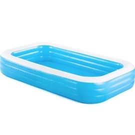 Bestway H2OGO 10' x 6' x 22" Deluxe Rectangular Family Pool - Blue