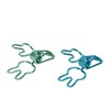100 Pcs Cute Binder Clips Multipurpose Cartoon Rabbit Shape Blue