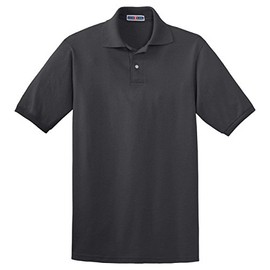 Jerzees Men's 5.6 oz, 50/50 Jersey Polo with SpotShield, Small, Charcoal Grey