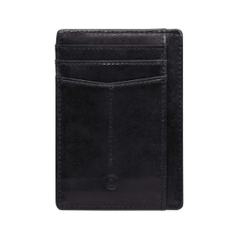 Zion & Co Slim Minimalist Front Pocket Wallet Leather Card Holder RFID Blocking Men Women