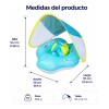 Flotador Bebé Con Techo Parasol Inflable Piscina Seguro