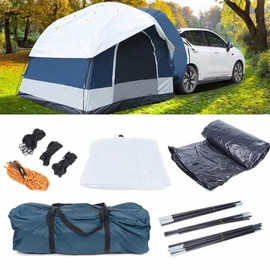 Vehicle Camping Tent, 8.2x8.2ft Instant Setup Car-Mounted Tent for SUV/Truck Camping Travel, Waterproof 3000mm, White-Green