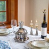 Yair Emanuel Modern Hammered Pillar Candle Holders | Shabbat Candlestick