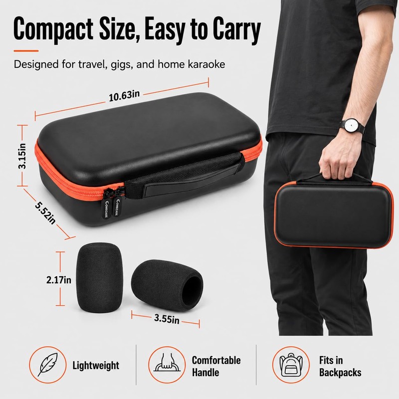 Comecase Microphone Carrying Case for JBL EasySing Mic & for