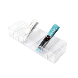 SXoonKing Drink Packet Organizer,Water Packet Organizer,Acrylic Storage Container,Food Storage Organizer Bins,Packet Organizer Pantry,Tea Bag Organizer with 8 Compartments for Snacks Spices