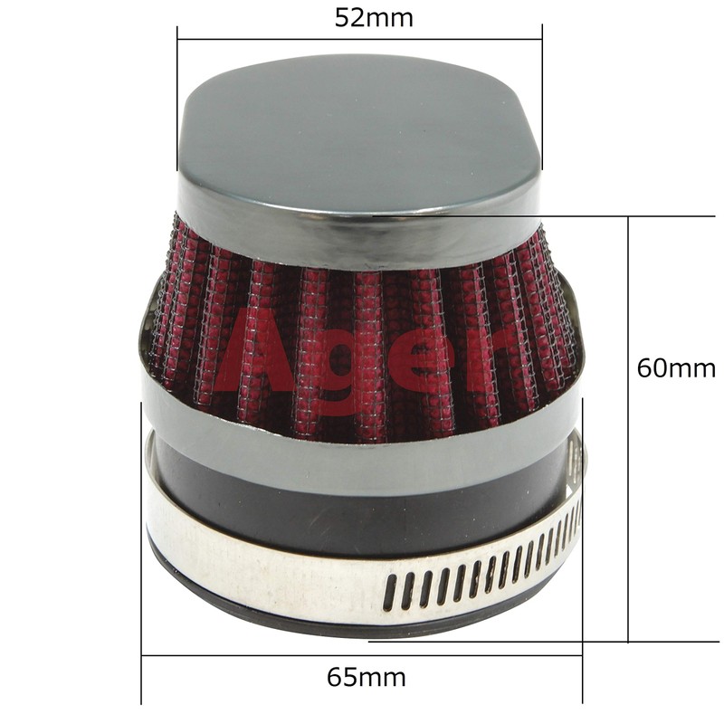 Ager Oval Power Filter Short Gun Meta x Red 54mm