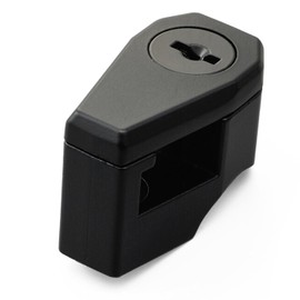 Daytona Motorcycle Helmet Lock, Universal (For φ22.2/25.4mm Handles), Key Type, Black 75477
