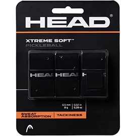 HEAD Extremesoft Pickleball Paddle Overgrip - Tacky Paddle Grip Tape - Black