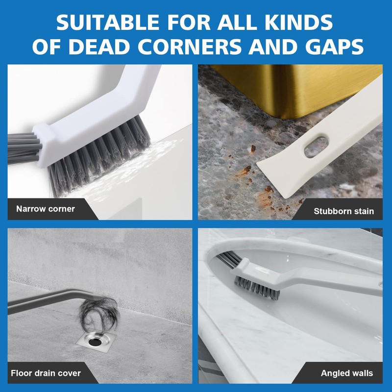 Rosrive Gap Cleaning Brush Crevice Cleaning Brush with Hard Bristle