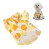 Dog Summer Shirts Lemon Print Breathable Cool Hawaiian Dog Shirts